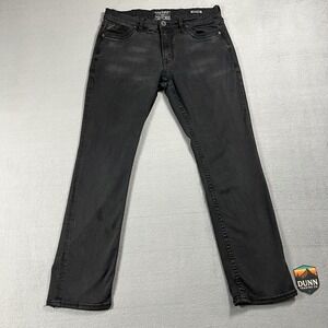 Salvage Jeans Mens 34x32 Black Mayhem Regular Straight Dark Wash Stretch Denim